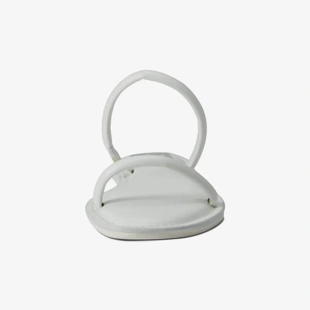 Dolce Vita White Minimalist Double-Strap Flat Sandals